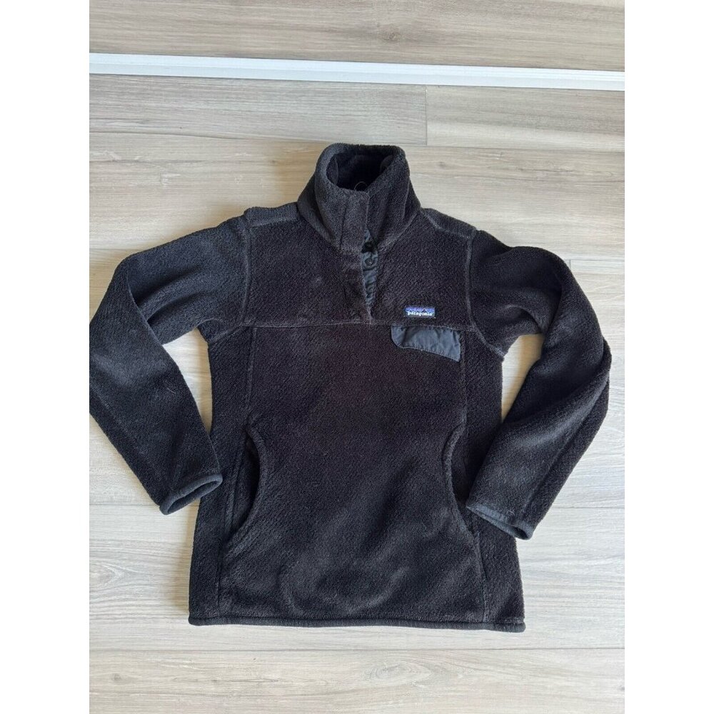 Patagonia Polartec Re-Tool Snap T Fleece Pullover Women's Size XS Black